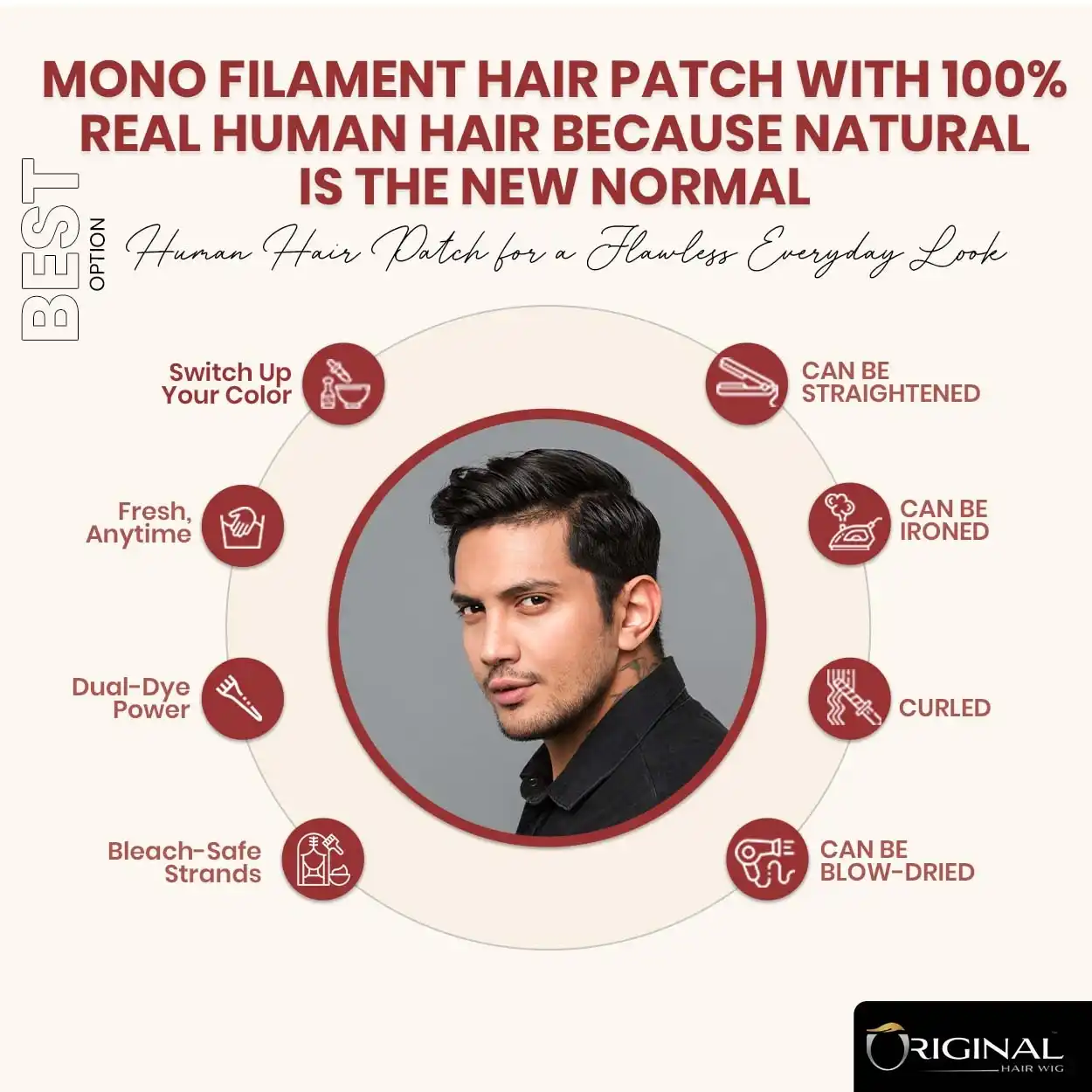 MONO 5.1 Hair System for Men – Comfortable and Realistic Look